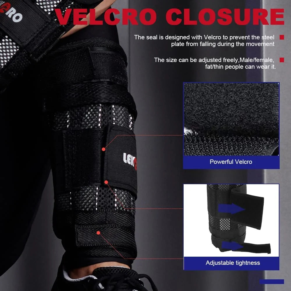 Wrist Ankle Weights, Adjustable Ankle Weights, Removable Wrist Ankle Weights for Men Women, for Fitness, Walking, Jogging, Workout, Running, 1Pair 2 Pack