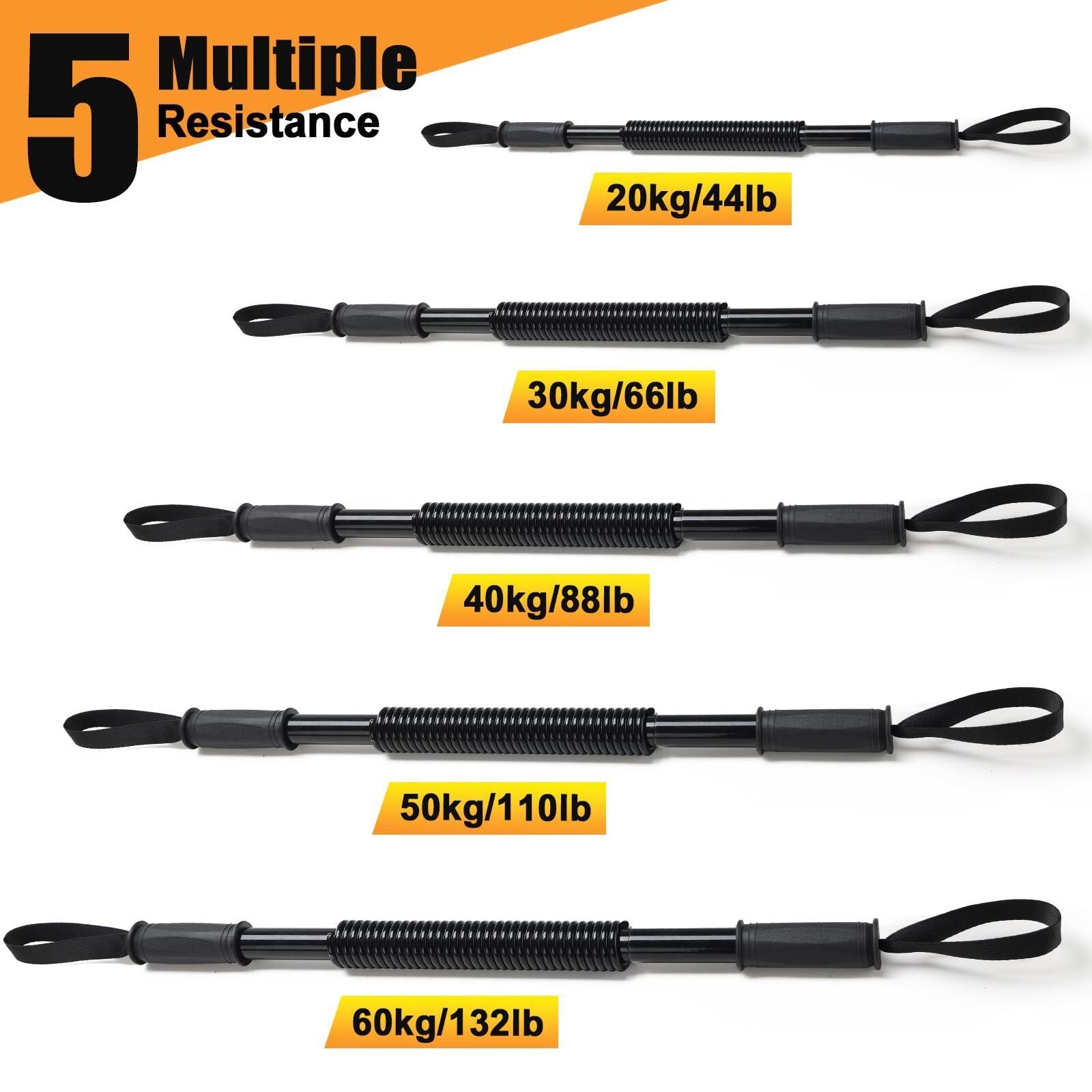 Power Twister Bar - Upper Body Exercise for Chest Arm Workout Equipment Stre