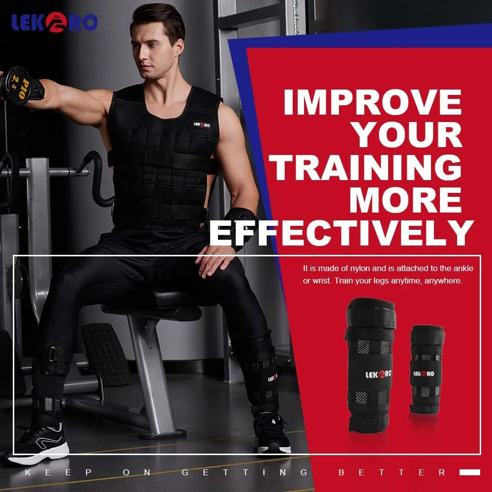 Wrist Ankle Weights, Adjustable Ankle Weights, Removable Wrist Ankle Weights for Men Women, for Fitness, Walking, Jogging, Workout, Running, 1Pair 2 Pack