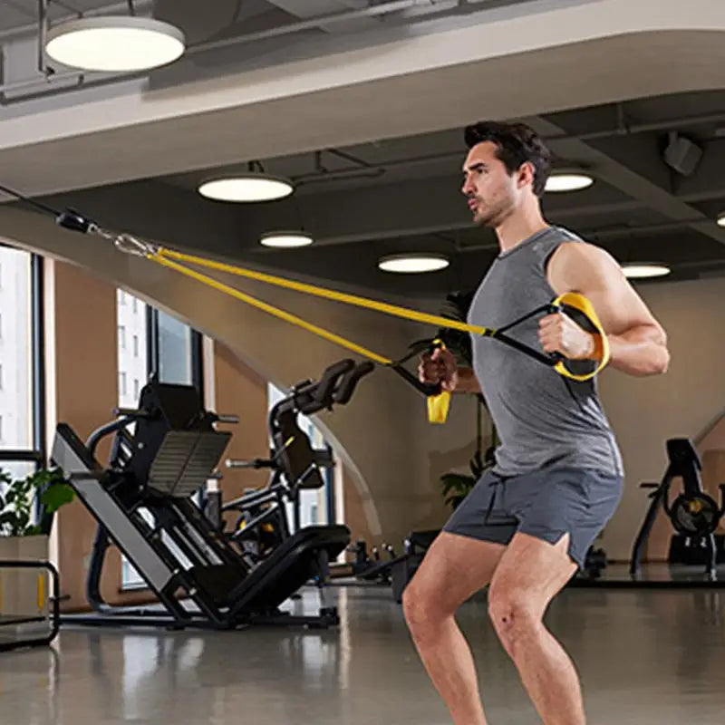 Home Resistance Training Straps Home Workouts Resistance Trainer Band with Handles Home Gym Workout Equipment for Doors Rafters