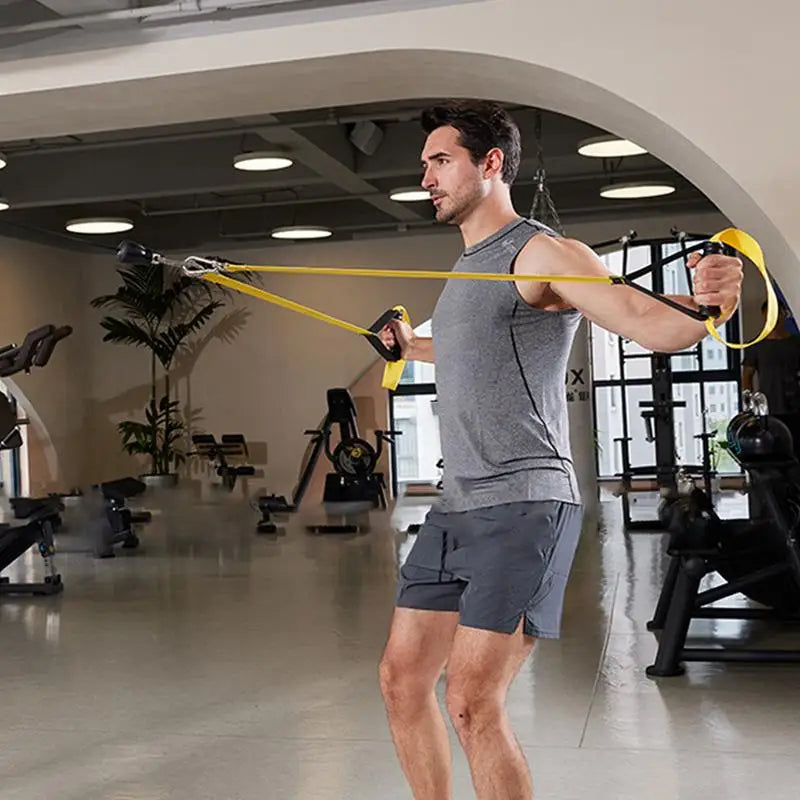 Home Resistance Training Straps Home Workouts Resistance Trainer Band with Handles Home Gym Workout Equipment for Doors Rafters