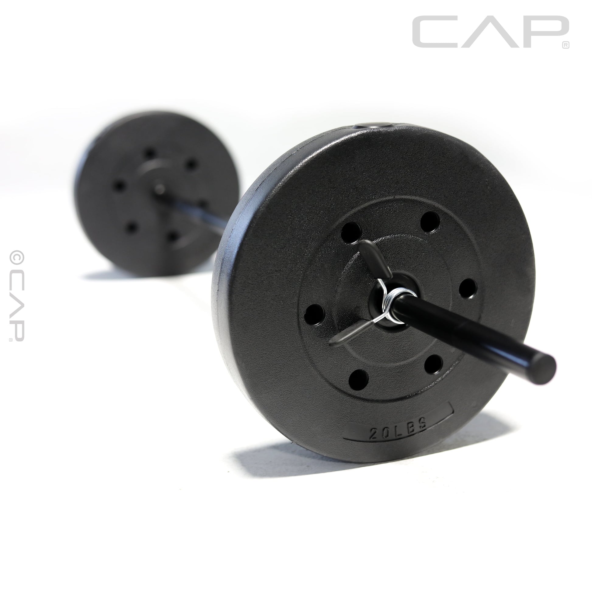 Barbell Standard Vinyl Weight Plate Set, 40 Lb (20 Lb X 2)