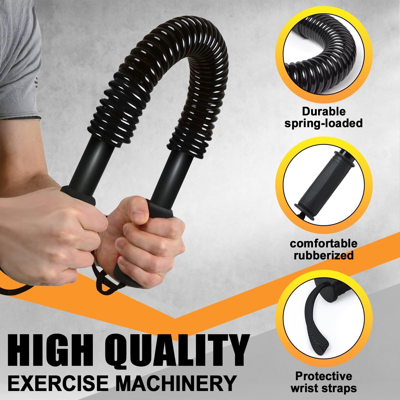 Power Twister Bar - Upper Body Exercise for Chest Arm Workout Equipment Stre