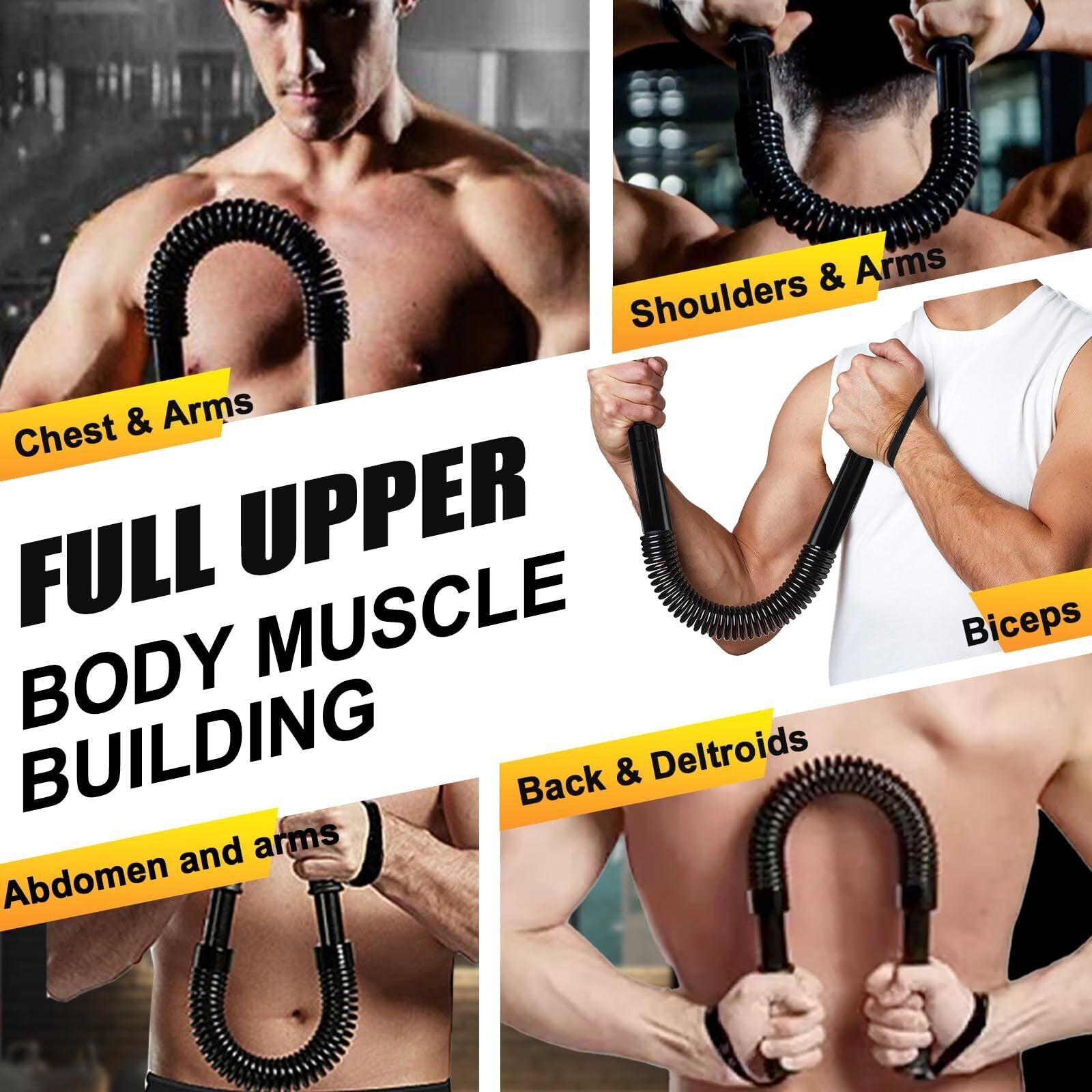 Power Twister Bar - Upper Body Exercise for Chest Arm Workout Equipment Stre