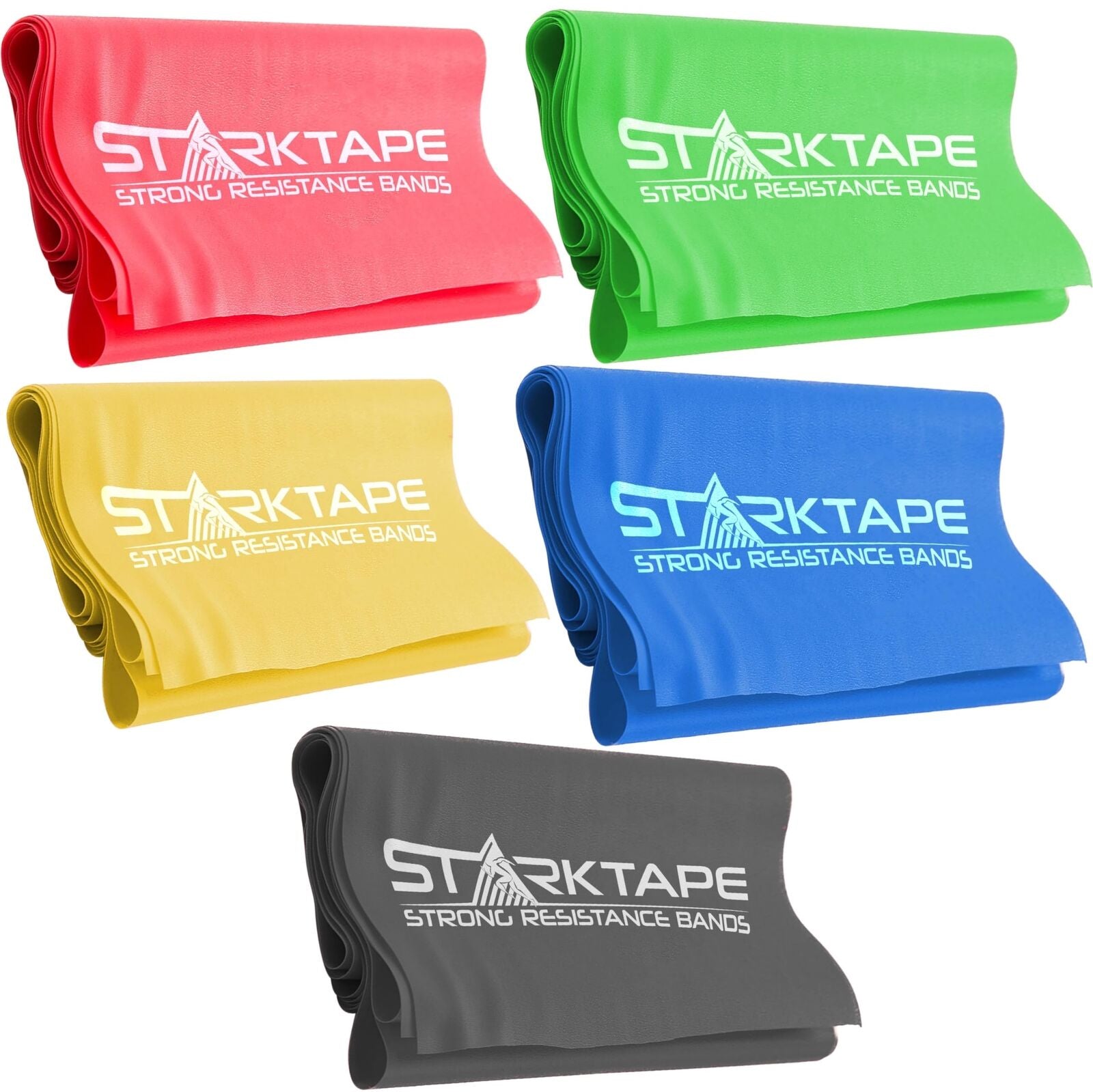 Resistance Bands Set. 5 Pack Non-Latex Physical Therapy, Professional Elastic...