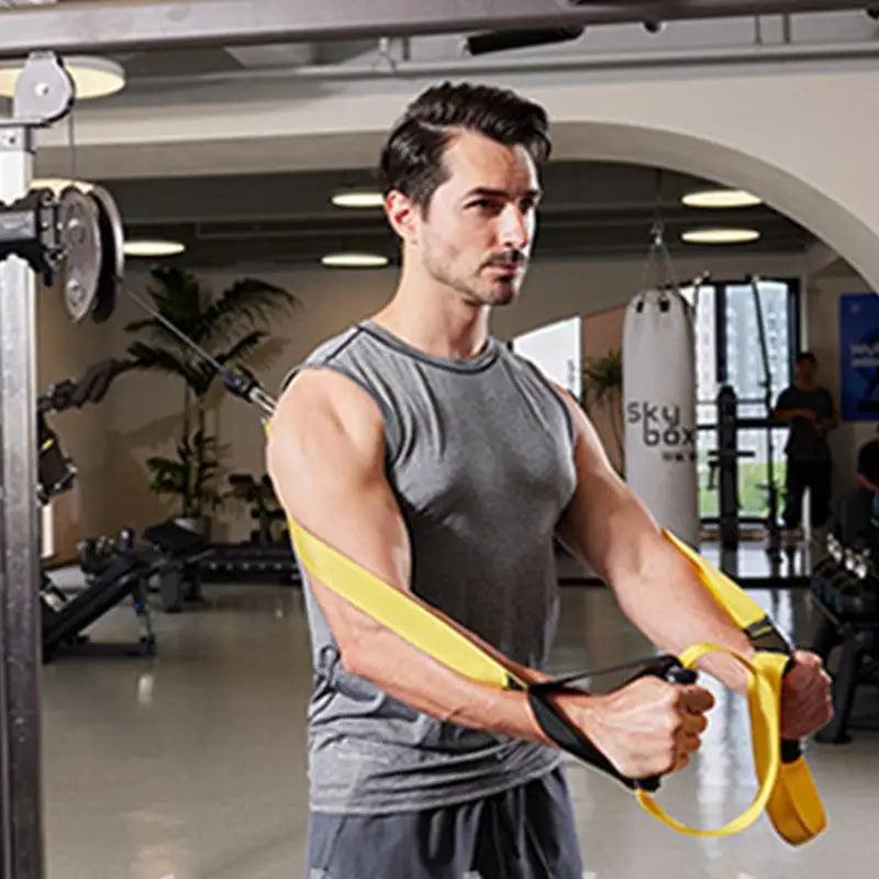 Home Resistance Training Straps Home Workouts Resistance Trainer Band with Handles Home Gym Workout Equipment for Doors Rafters