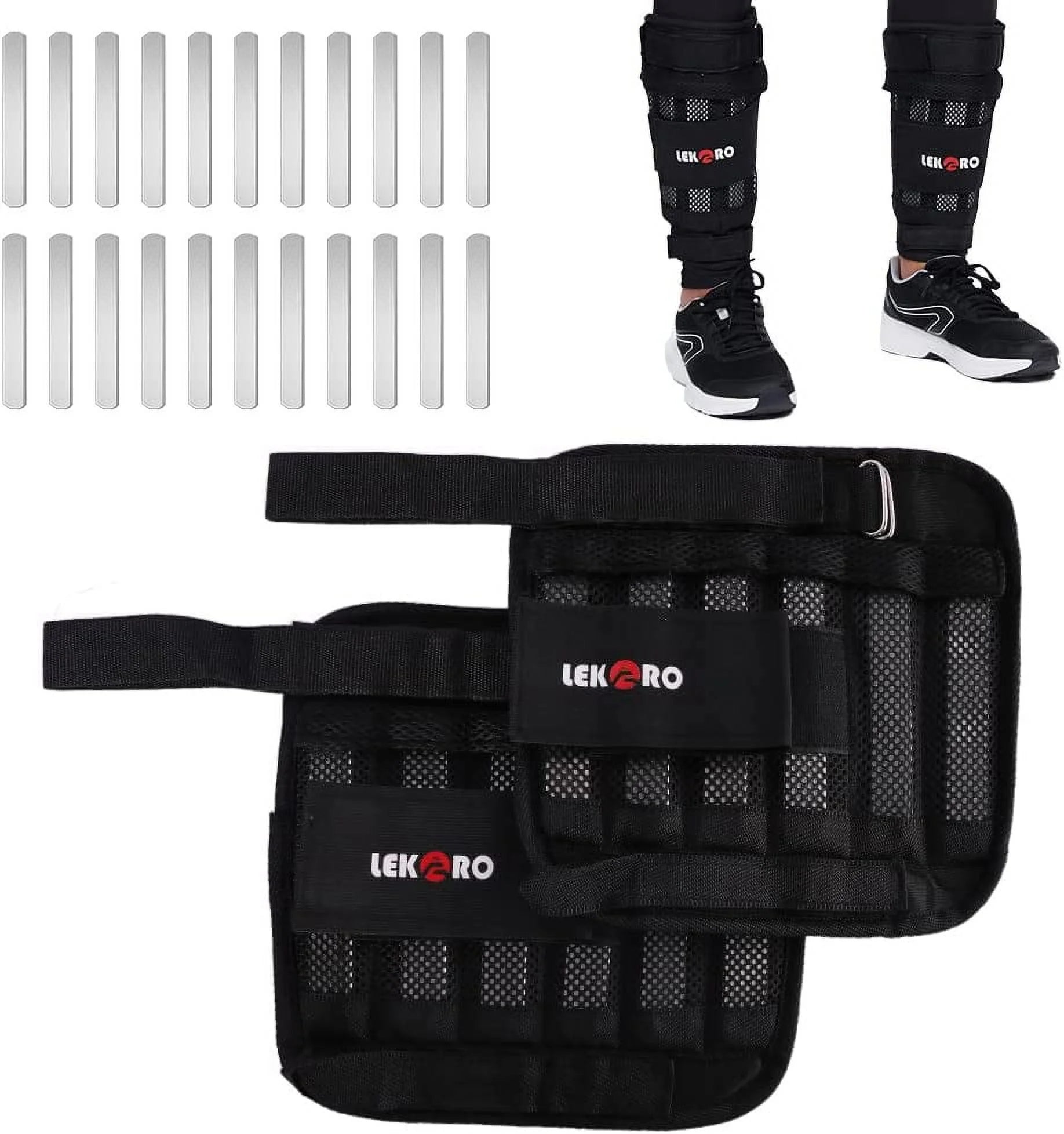 Wrist Ankle Weights, Adjustable Ankle Weights, Removable Wrist Ankle Weights for Men Women, for Fitness, Walking, Jogging, Workout, Running, 1Pair 2 Pack
