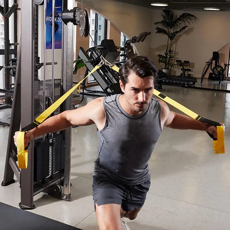 Home Resistance Training Straps Home Workouts Resistance Trainer Band with Handles Home Gym Workout Equipment for Doors Rafters