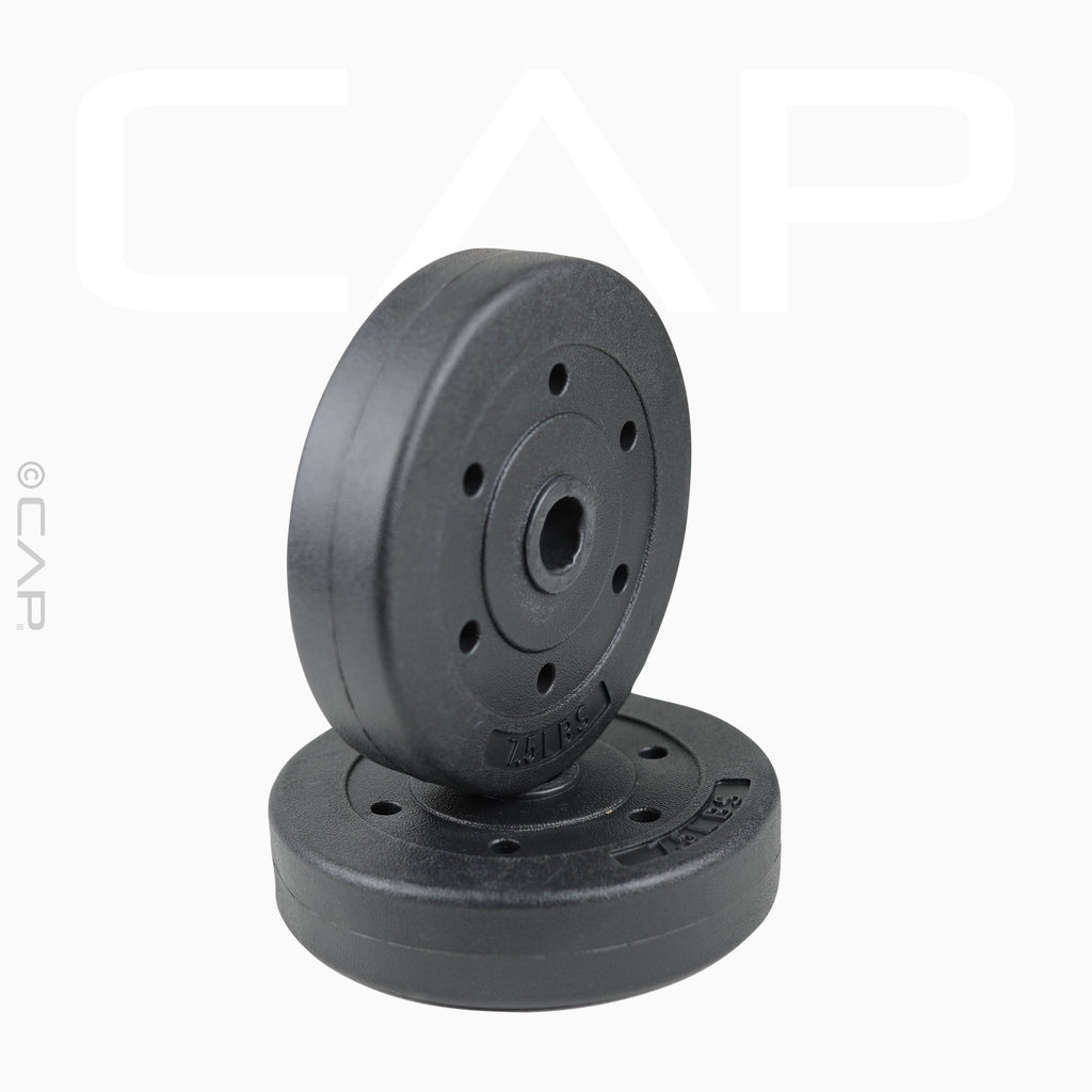 Barbell Standard Vinyl Weight Plate Set, 15 Lb (7.5 Lb X 2)