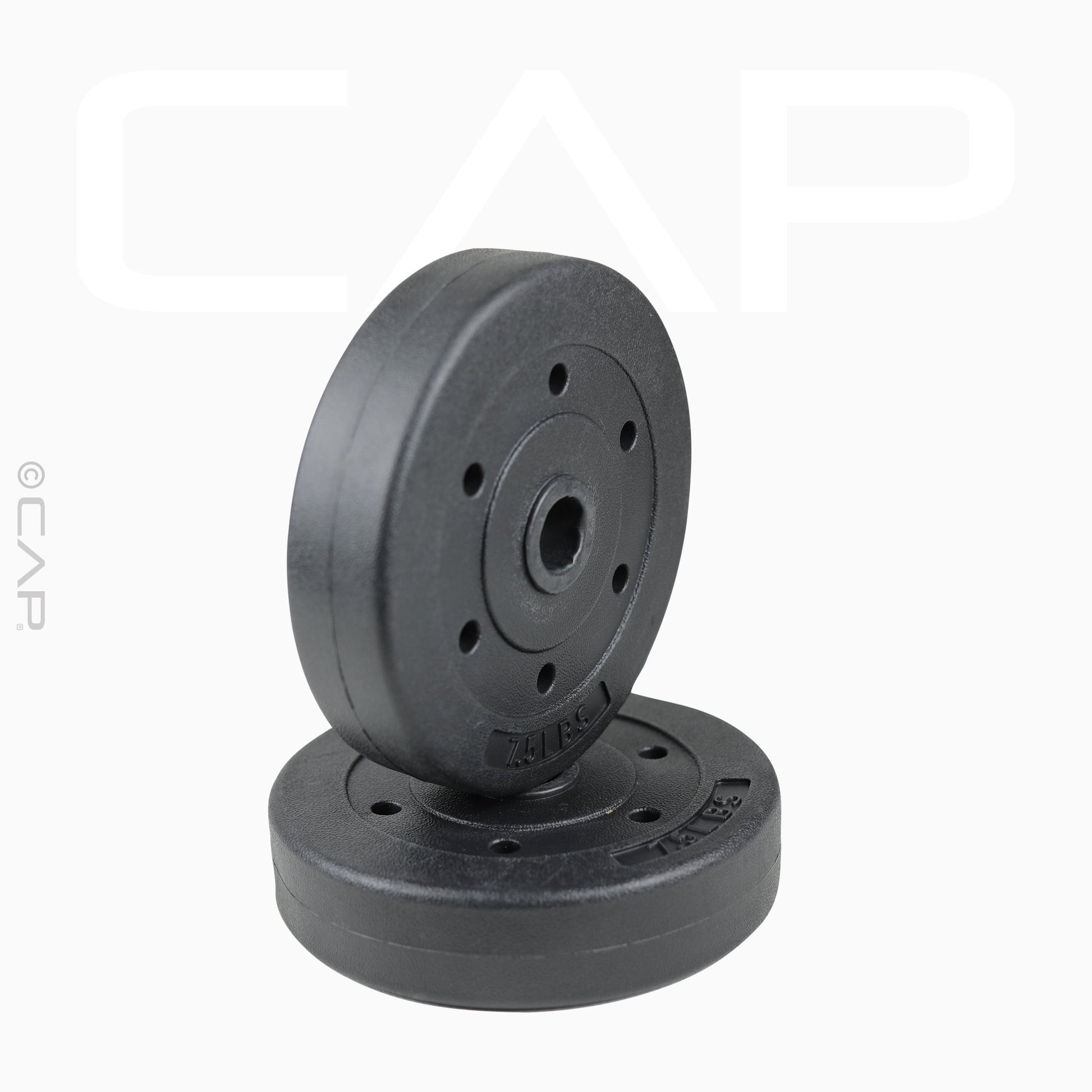Barbell Standard Vinyl Weight Plate Set, 15 Lb (7.5 Lb X 2)
