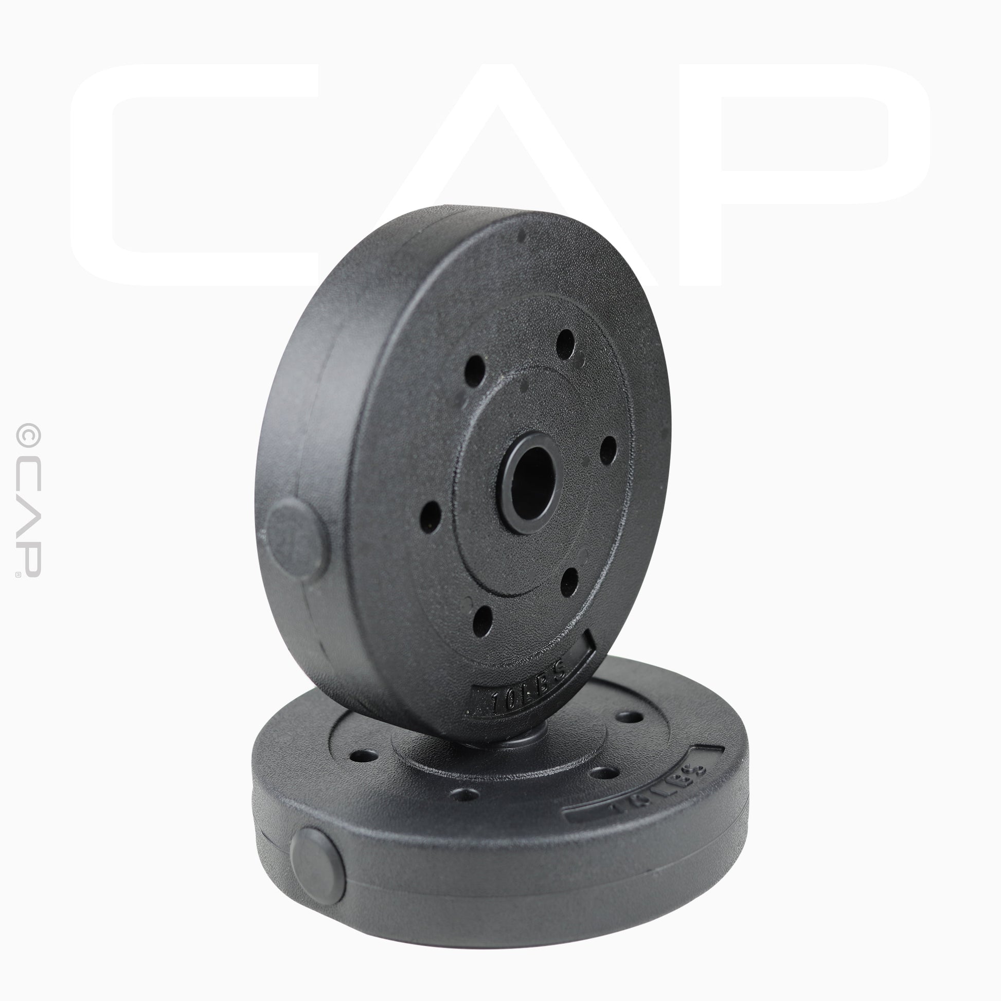 Barbell Standard Vinyl Weight Plate Set, 20 Lb (10 Lb X 2)