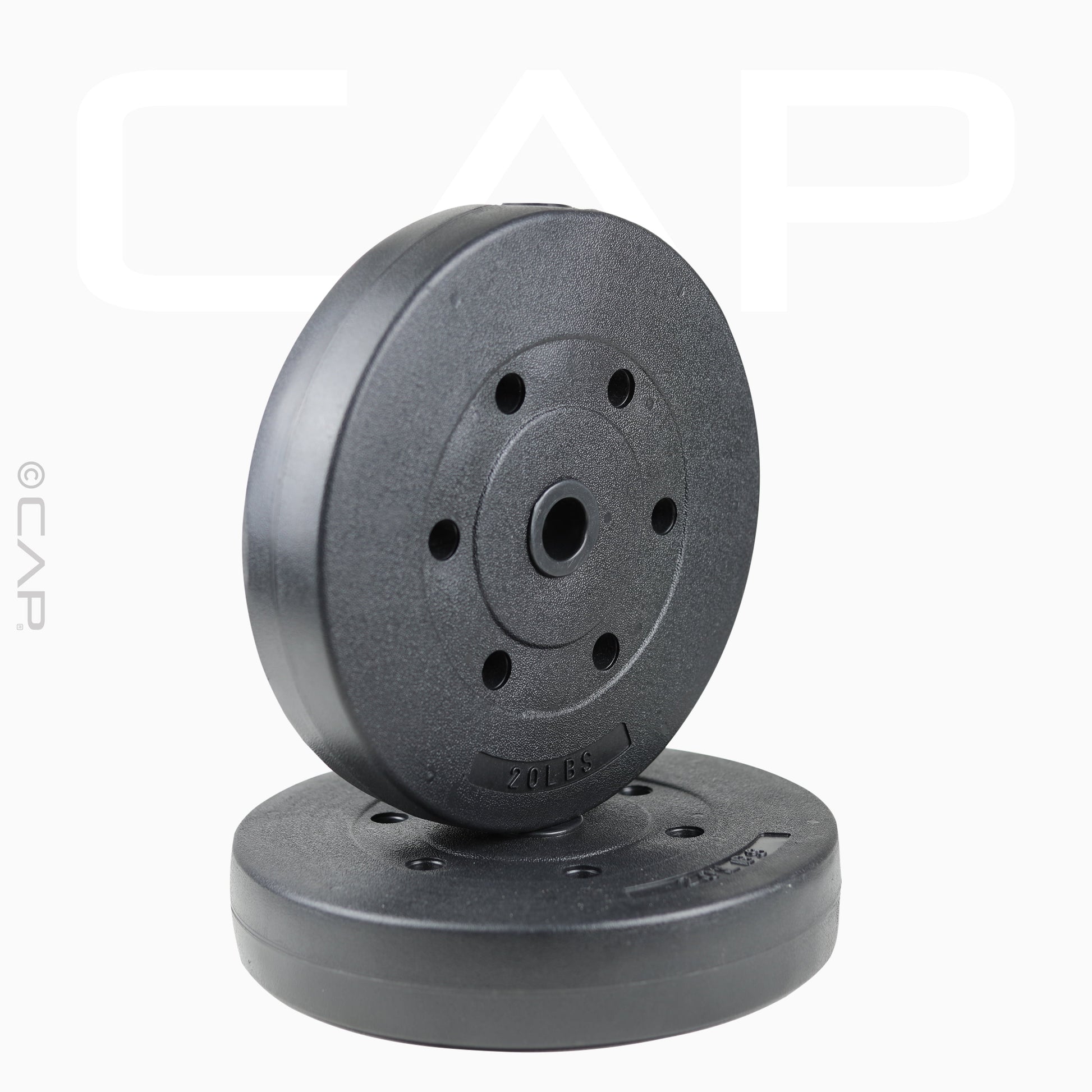 Barbell Standard Vinyl Weight Plate Set, 40 Lb (20 Lb X 2)