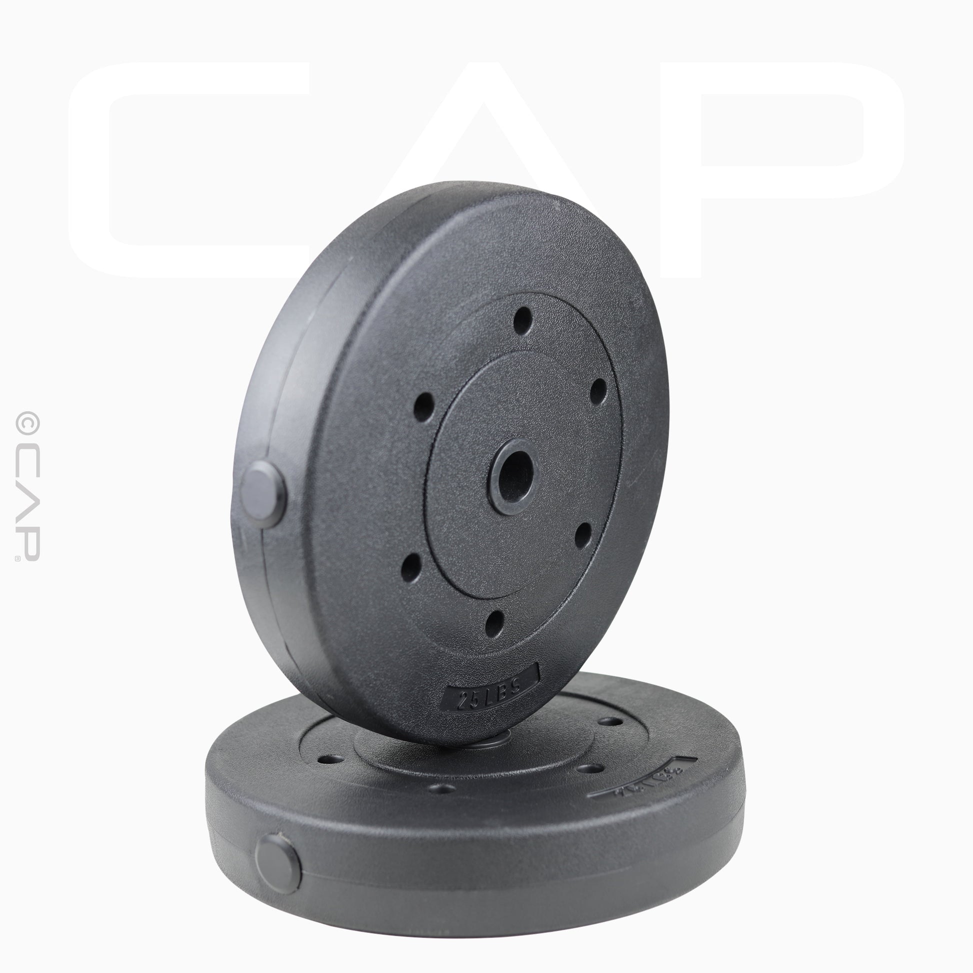 Barbell Standard Vinyl Weight Plate Set, 50 Lb (25 Lb X 2)