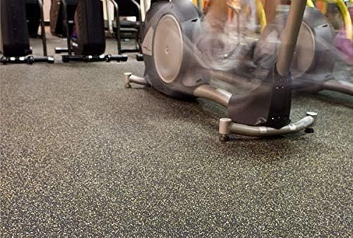 3/8In (9Mm) Thick 10% Grey 4' X 6' Heavy Duty Rubber Rolls, Protective Exercise Mats, Home Gym Rubber Flooring
