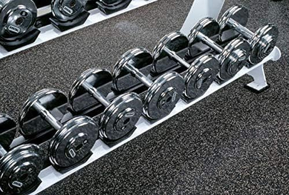 3/8In (9Mm) Thick 10% Grey 4' X 6' Heavy Duty Rubber Rolls, Protective Exercise Mats, Home Gym Rubber Flooring