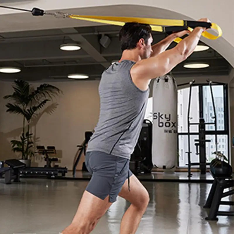 Home Resistance Training Straps Home Workouts Resistance Trainer Band with Handles Home Gym Workout Equipment for Doors Rafters