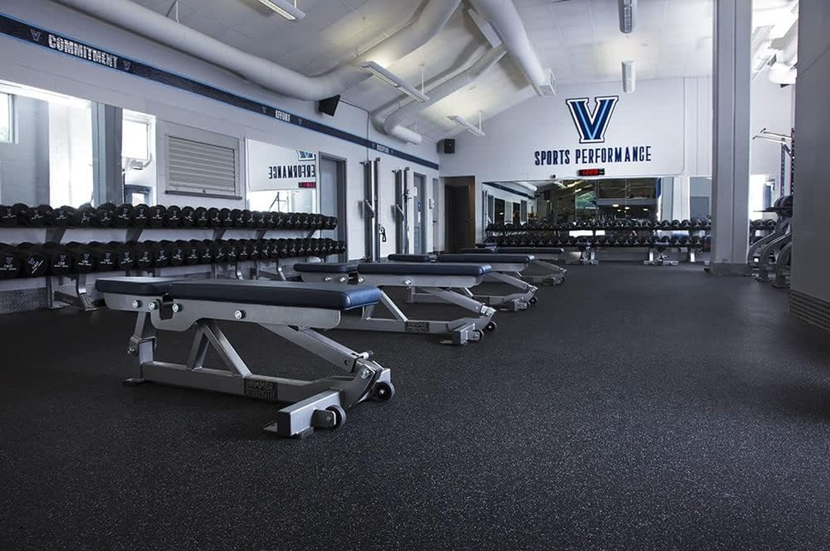 3/8In (9Mm) Thick 10% Grey 4' X 6' Heavy Duty Rubber Rolls, Protective Exercise Mats, Home Gym Rubber Flooring