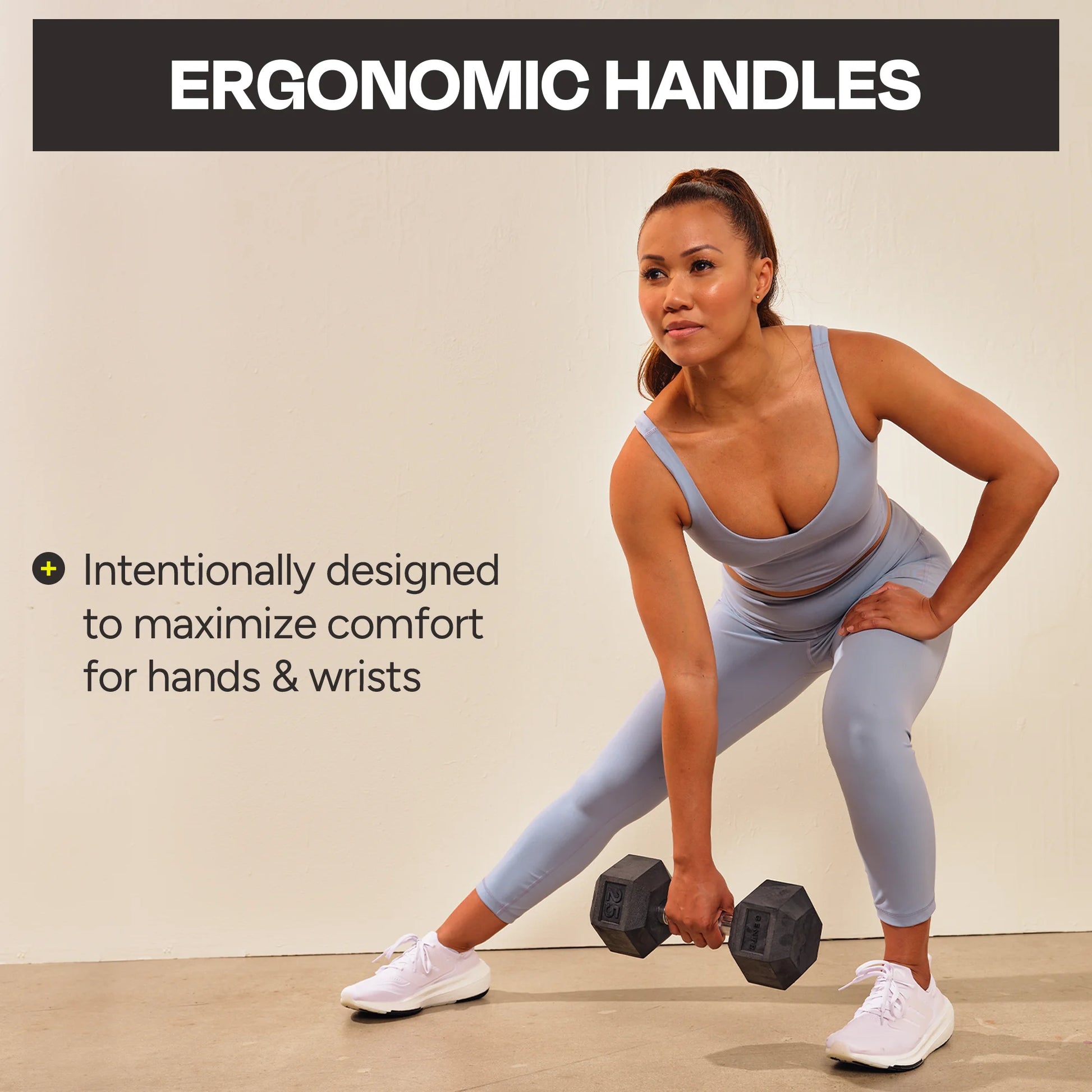 Heavy-Duty Workout Rubber Hex Dumbbell Weight Set with Rack, 210 Lbs (5-30 Lbs)